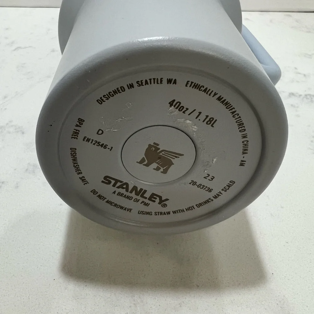 Stanley Gray Thermos with Blue Logo - Picture 9 of 10